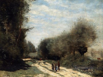  jean - Crecy en Brie Straße im Land Jean Baptiste Camille Corot